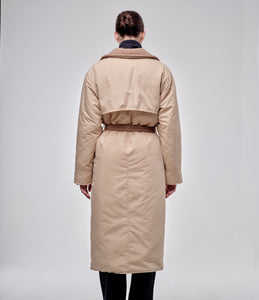 Oversized Winter Puffer Coat in Beige