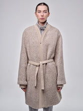 Load image into Gallery viewer, Belted Alpaca-Wool Cardigan In Beige
