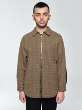 Load image into Gallery viewer, Two-Toned Zip Up Wool Shirt Jacket
