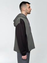 Load image into Gallery viewer, Asymmetric Hoodie In Grey/Black
