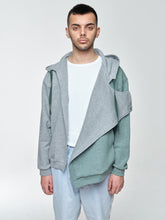 Load image into Gallery viewer, Asymmetric Hoodie In Grey/Green
