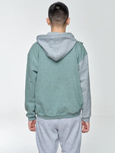 Load image into Gallery viewer, Asymmetric Hoodie In Grey/Green
