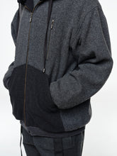 Load image into Gallery viewer, Wool-blend Jacket With Swakara Lamb Fur Hoodie
