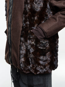 Reversible Wool And Mink Fur Coat