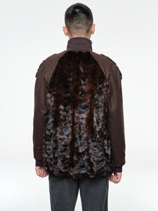 Reversible Wool And Mink Fur Coat