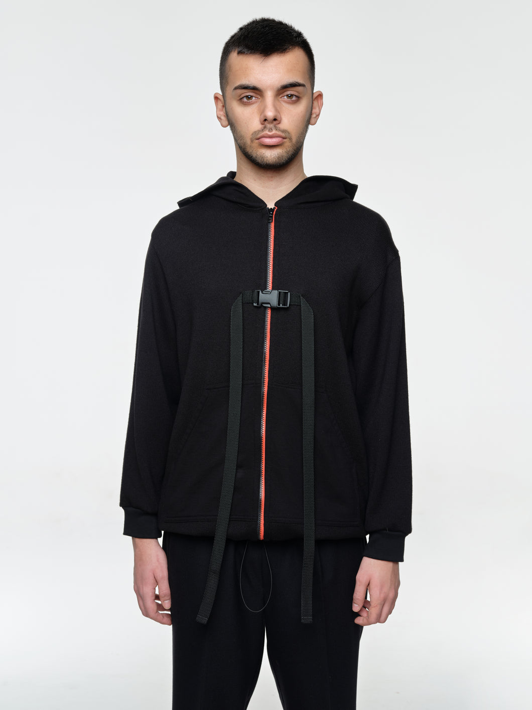 Wool-Blend Zip Up Hoodie