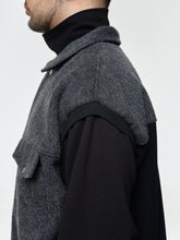 Load image into Gallery viewer, Mohair And Wool-Blend Vest With Built-In Sleeves
