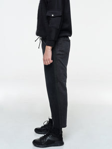 Re-worked Cropped Jeans In Black