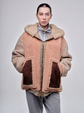 Load image into Gallery viewer, Up-cycled Multicolor Shearling Jacket
