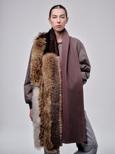 Load image into Gallery viewer, Up-cycled Fur And Wool Scarf
