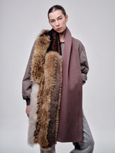 Load image into Gallery viewer, Up-cycled Fur And Wool Scarf
