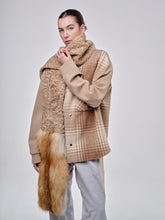 Load image into Gallery viewer, Up-cycled Astrakhan Fur Scarf With Fox Fur
