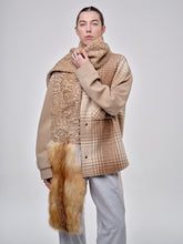 Load image into Gallery viewer, Up-cycled Astrakhan Fur Scarf With Fox Fur
