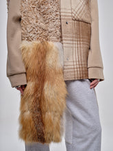 Load image into Gallery viewer, Up-cycled Astrakhan Fur Scarf With Fox Fur
