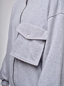 Zip-Up Crewneck Sweatshirt/Jacket