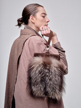 Load image into Gallery viewer, Fox Fur And Suede Leather Clutch Bag
