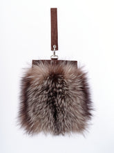 Load image into Gallery viewer, Fox Fur And Suede Leather Clutch Bag
