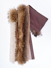 Load image into Gallery viewer, Up-cycled Fur And Wool Scarf
