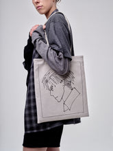 Load image into Gallery viewer, Cotton Tote Bag With Embroidery Detail
