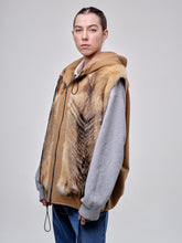 Load image into Gallery viewer, Natural Coyote And Tan Cotton-Blend Gilet
