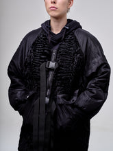 Load image into Gallery viewer, Nylon Bomber Jacket With Astrakhan Fur
