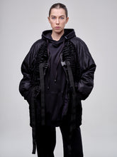 Load image into Gallery viewer, Nylon Bomber Jacket With Astrakhan Fur
